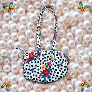 Polkadot Rainbow Multi-color Floral Purse!